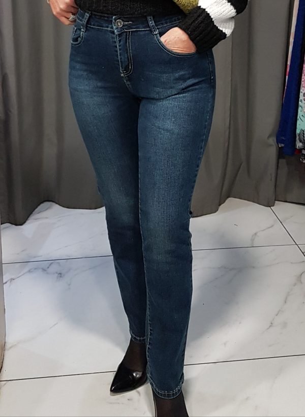 High-waisted,denim trousers with five pockets,1105