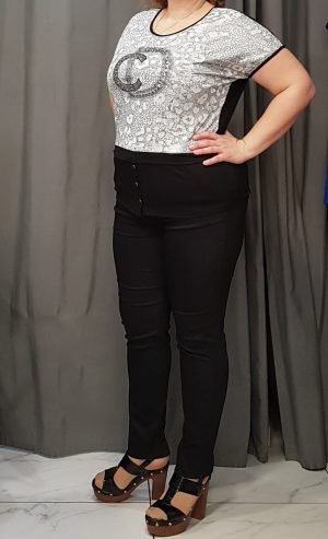 Amazing,unique top,in gray and white,black in the back,buttons with rhinestones,2225